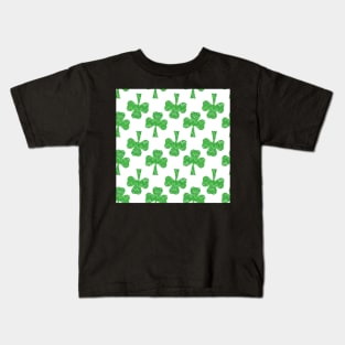 Im Wearing Green, St. Patricks day, chevron pattern in shamrock Kids T-Shirt